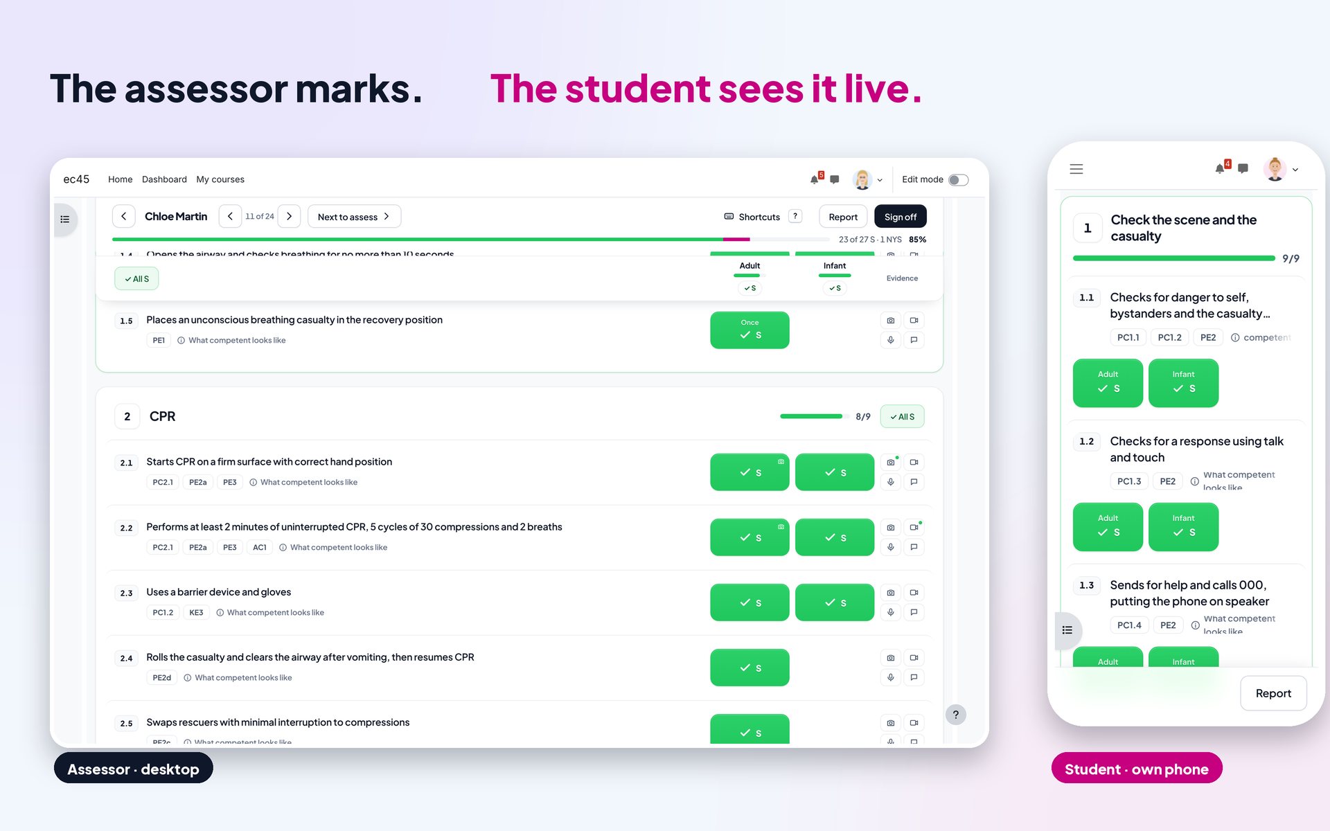 Live student view