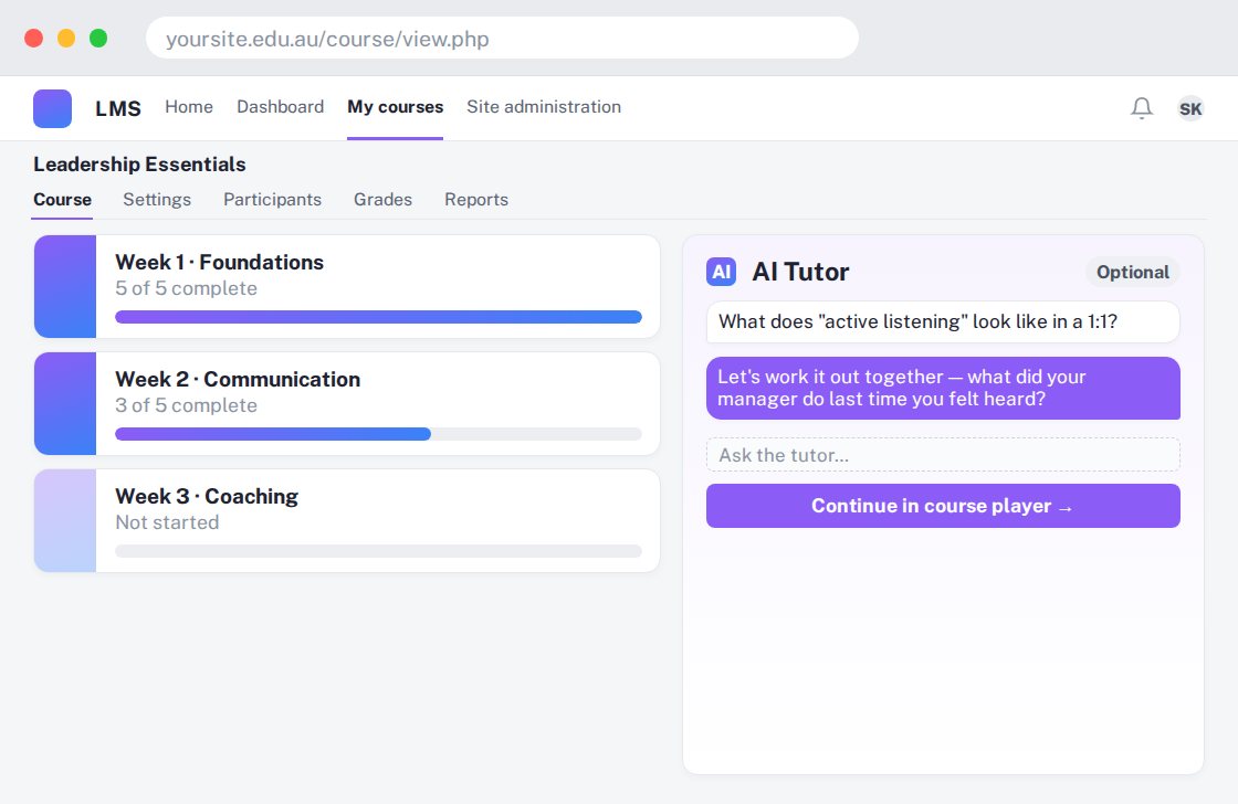 AI Course Format preview
