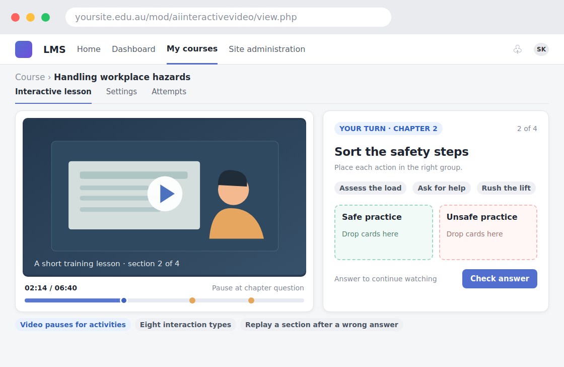 AI Interactive Video preview